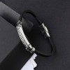 316L Stainless Steel and Genuine Leather Men's Bracelet - White 316L Stainless Steel and Genuine Leather Men's Bracelet - White