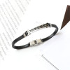 316L Stainless Steel and Genuine Leather Men's Bracelet - White 316L Stainless Steel and Genuine Leather Men's Bracelet - White