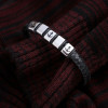 316L Stainless Steel and White Genuine Leather Men's Bracelet 316L Stainless Steel and White Genuine Leather Men's Bracelet