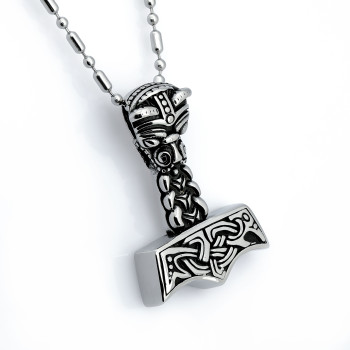 Antik Mjolnir Çelik Kolye Ucu