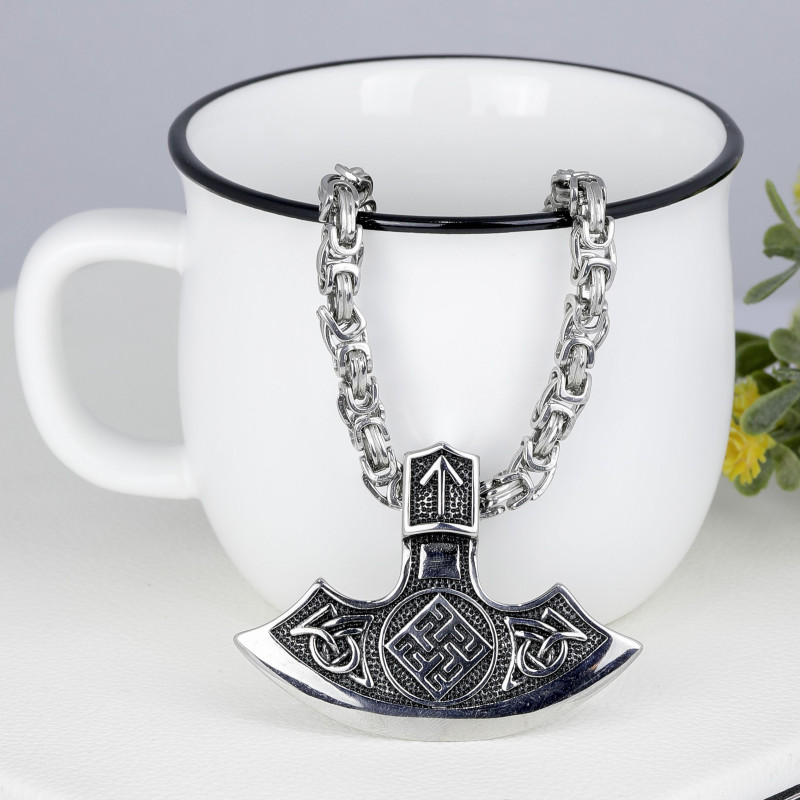 Antique Stormbreaker Steel Necklace Pendant