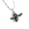Bee Design Stainless Steel Men's Pendant - White Bee Design Stainless Steel Men's Pendant - White