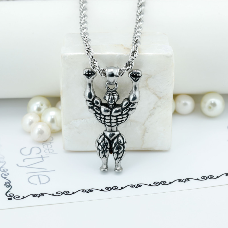 Bodybuilding Stainless Steel Men's Pendant - Fitness Series Bodybuilding Stainless Steel Men's Pendant - Fitness Series