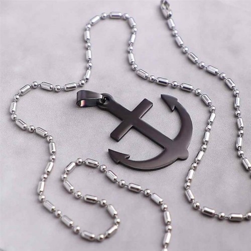 Anchor Sailor Figure Steel Necklace Pendant Anchor Sailor Figure Steel Necklace Pendant