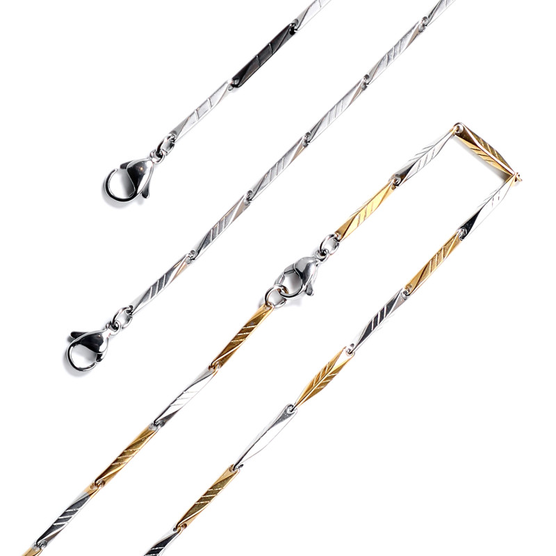 316L Stainless Steel Men's Necklace - Gold Tone 316L Stainless Steel Men's Necklace - Gold Tone