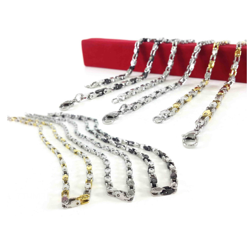 316L Stainless Steel Men's Necklace - Model TT4M3 316L Stainless Steel Men's Necklace - Model TT4M3