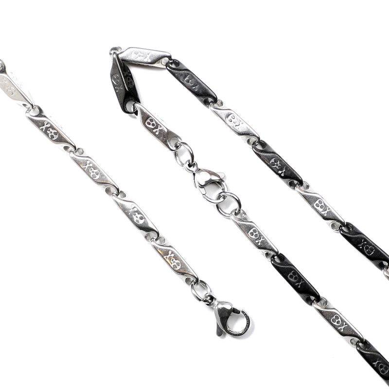316L Black Stainless Steel Men's Necklace 316L Black Stainless Steel Men's Necklace