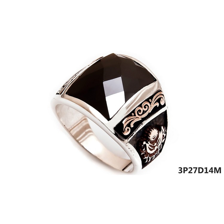 316L Grade Stainless Steel Men's Ring - Silver Tone