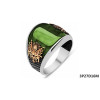 316L Grade Stainless Steel Men's Ring - Silver Tone 316L Grade Stainless Steel Men's Ring - Silver Tone