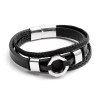 Bolt Figured 316L Stainless Steel and Genuine Multi-Layer Leather Bracelet Bolt Figured 316L Stainless Steel and Genuine Multi-Layer Leather Bracelet