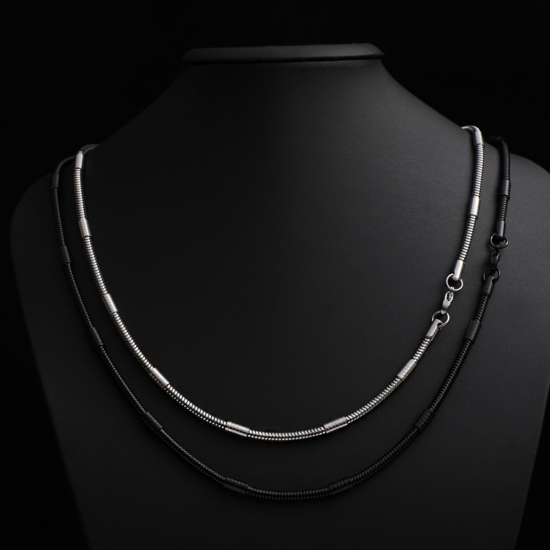 Braided Circular Ring Stainless Steel Necklace for Men Braided Circular Ring Stainless Steel Necklace for Men