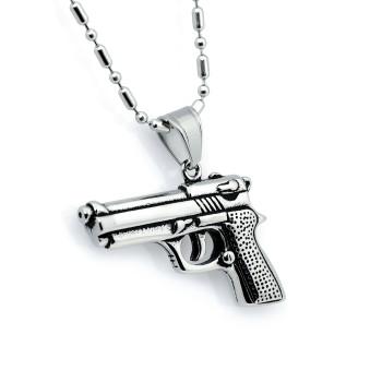 Desert Eagle Pistol Stainless Steel Necklace Pendant
