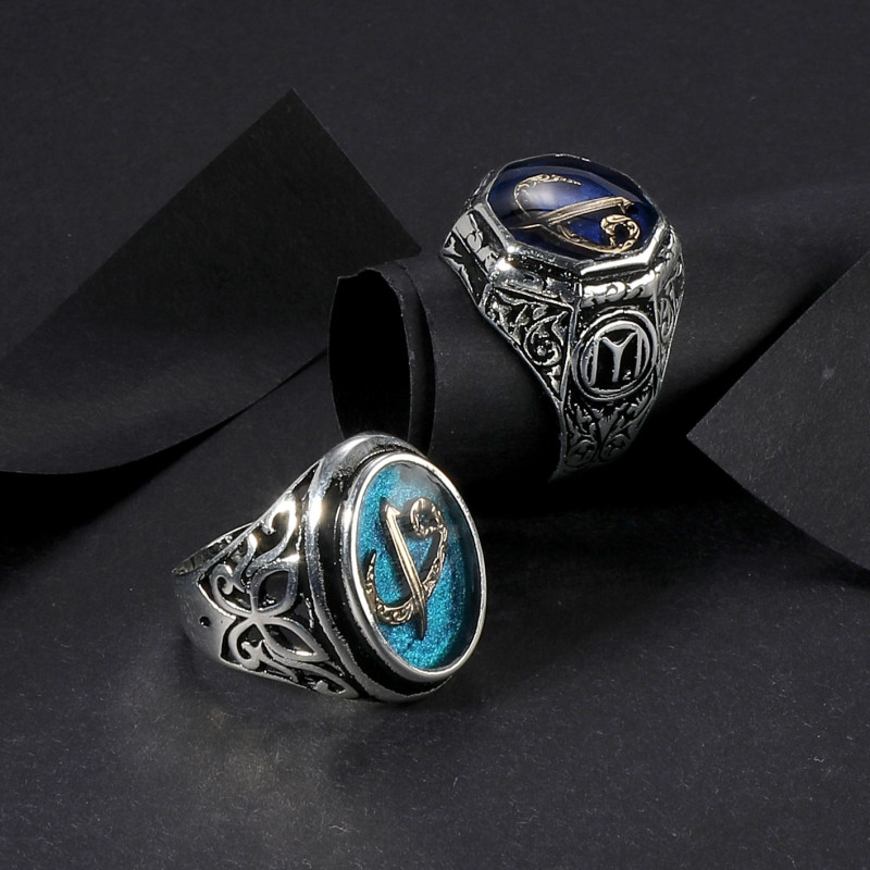 Elif-Vav Mineli Alloy Otantik Erkek Yüzük Elif-Vav Mineli Alloy Otantik Erkek Yüzük