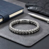 Diamond Cut Hematite and Steel Chain Men's Bracelet