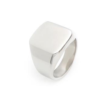 Men's Minimalist Stainless Steel Ring - Silver Color (Model 4X1M4)