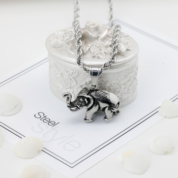 Elephant Steel Necklace Pendant - KUT067 Elephant Steel Necklace Pendant - KUT067
