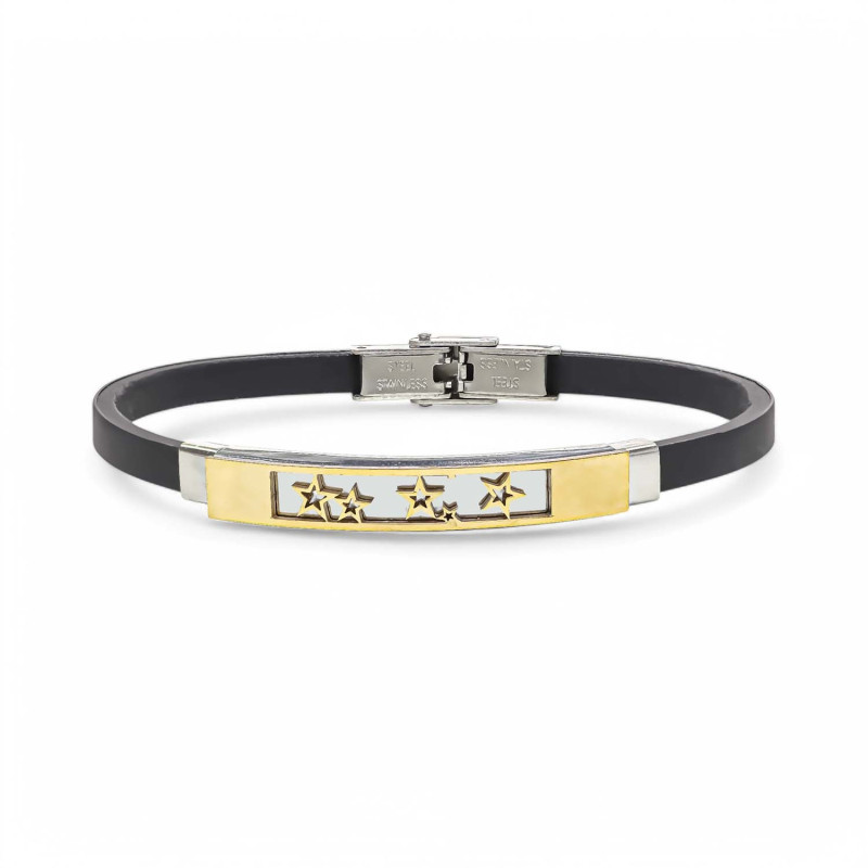 Galaxy Star Patterned Men's Steel Bracelet