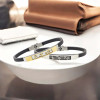 Galaxy Star Patterned Men's Steel Bracelet