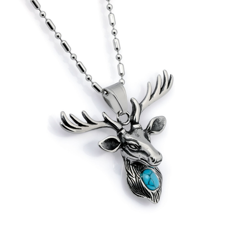 Deer Stainless Steel Pendant for Men - KUT072 Deer Stainless Steel Pendant for Men - KUT072