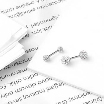 İki Uçlu Taşlı Piercing