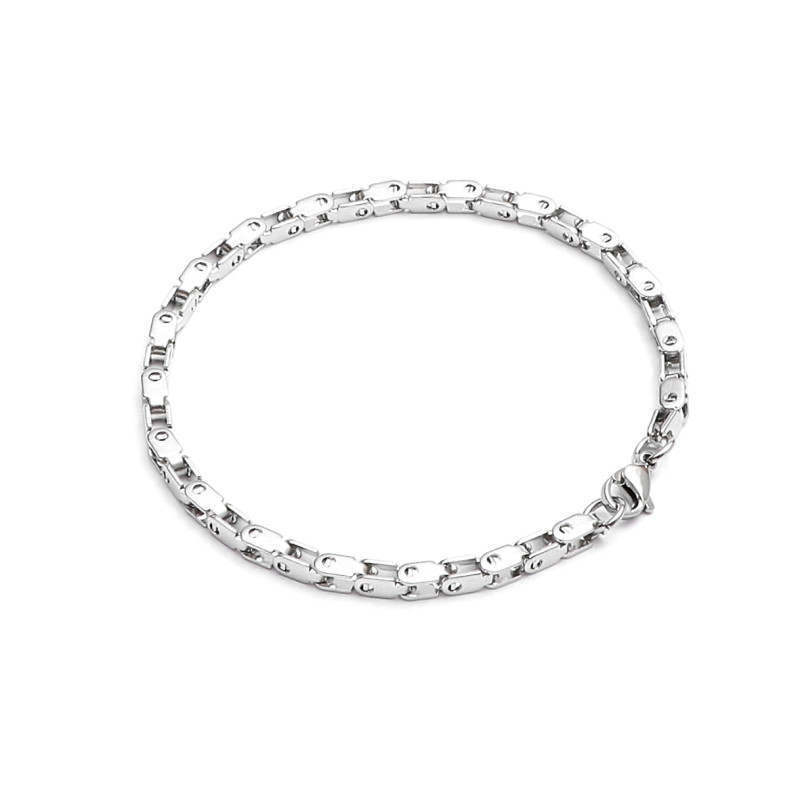 Thin Square Steel Chain Bracelet