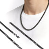 Kare Arnavut Çelik Kolye 4mm