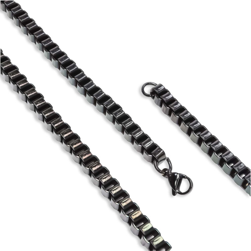 Kare Arnavut Çelik Kolye 6mm