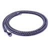 Oval Kral Bakla Örgülü Çelik Kolye 4mm