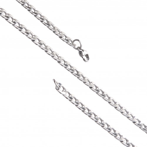 Çelik Kolye Yassı Halka Orta