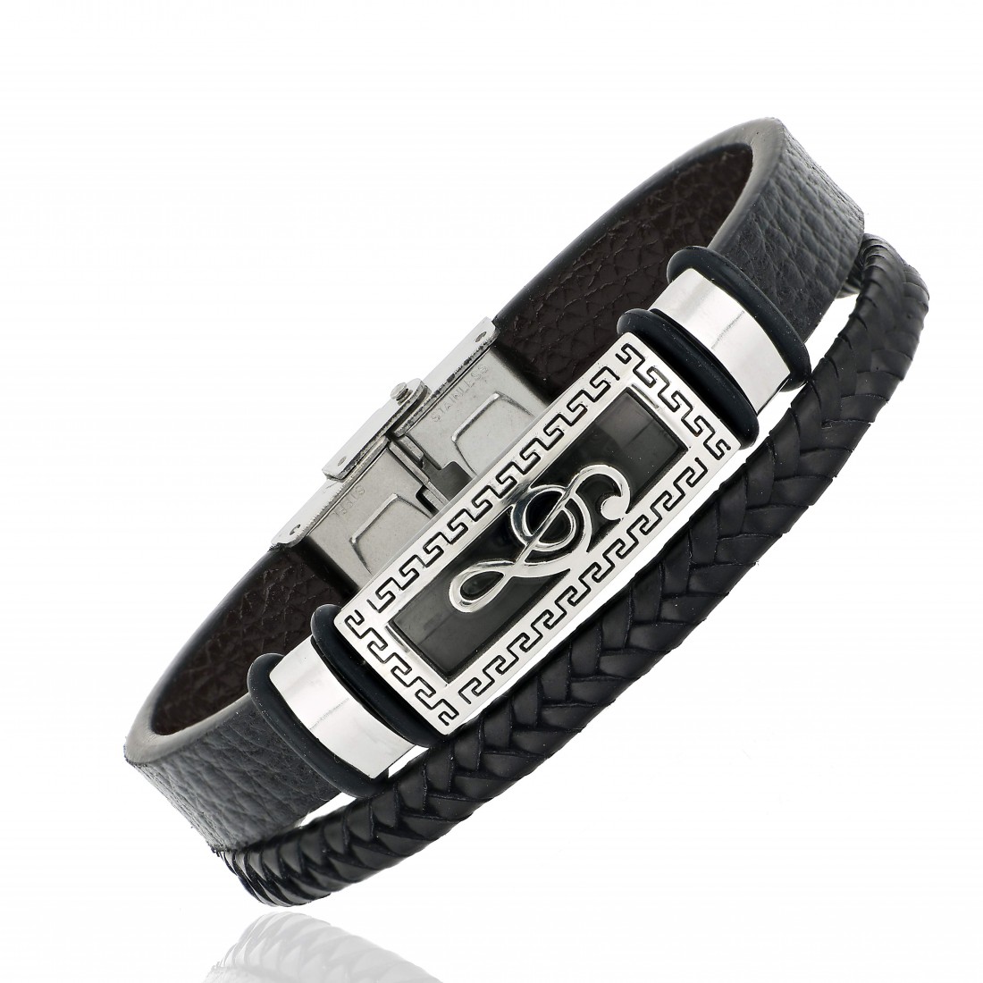 Toptan Sol Anahtarı Çoklu Hakiki Deri Çelik Bileklik Fiyatları