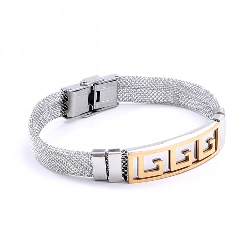 Hasır Kordonlu Çelik Bileklik