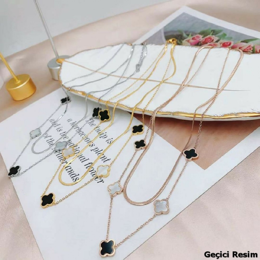 Kadın Çoklu Çelik Kolye