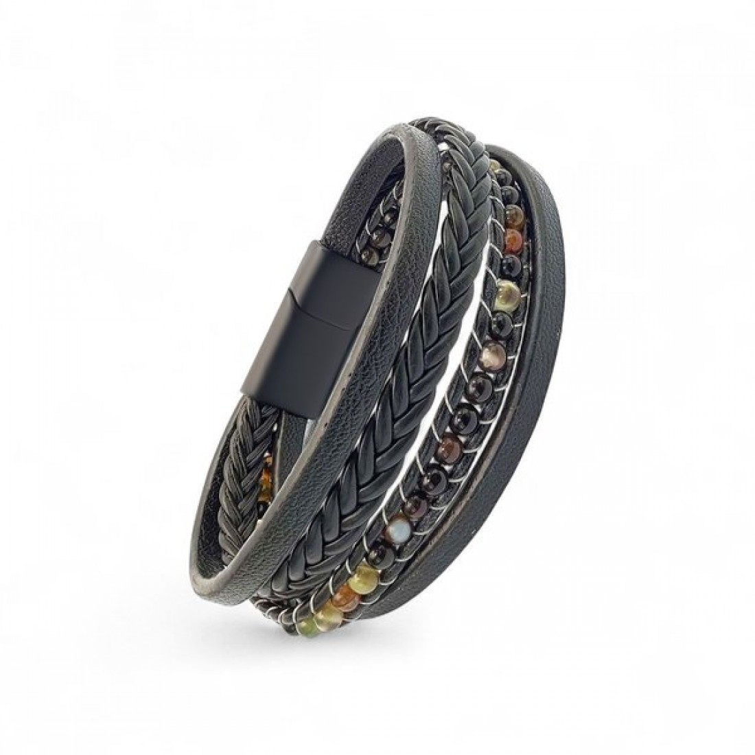 Akik Doğaltaş Ve Deri Bileklik