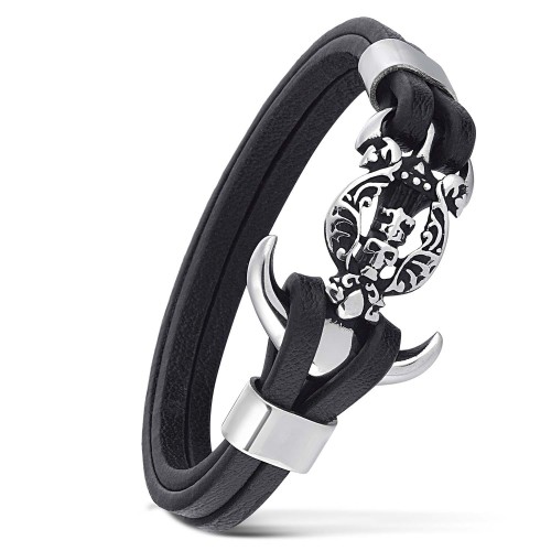 316L Ayar Çelik Ve Orjinal Deri Billeklik