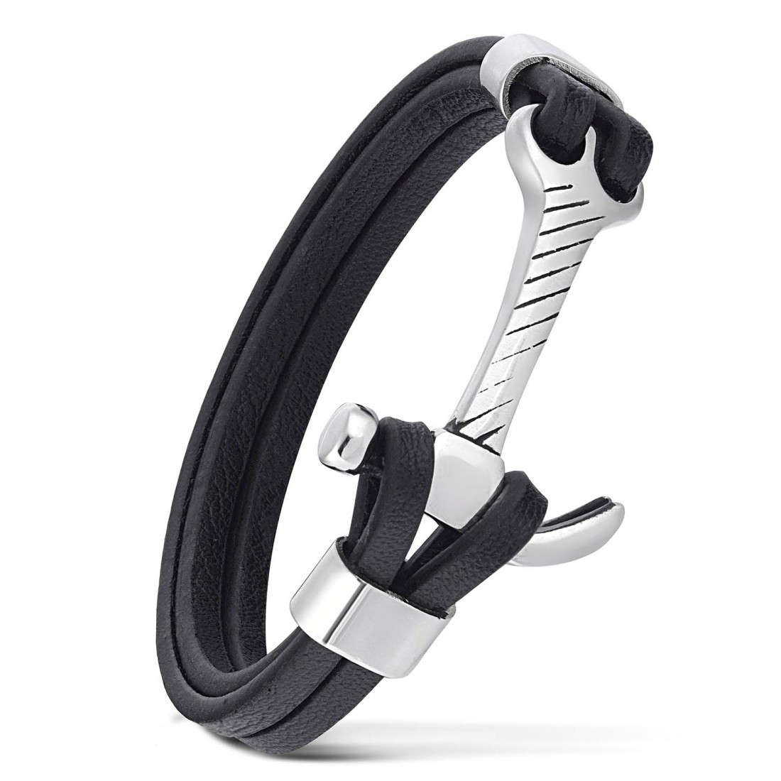 Çekiç 316L Ayar Çelik Ve Orjinal Deri Billeklik