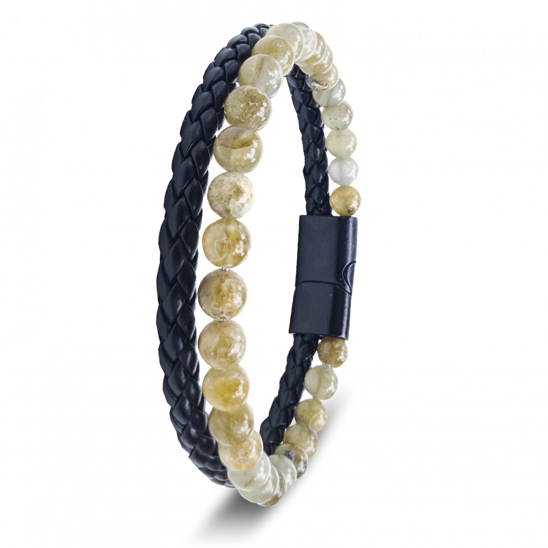 Akik Doğaltaş Deri Bileklik