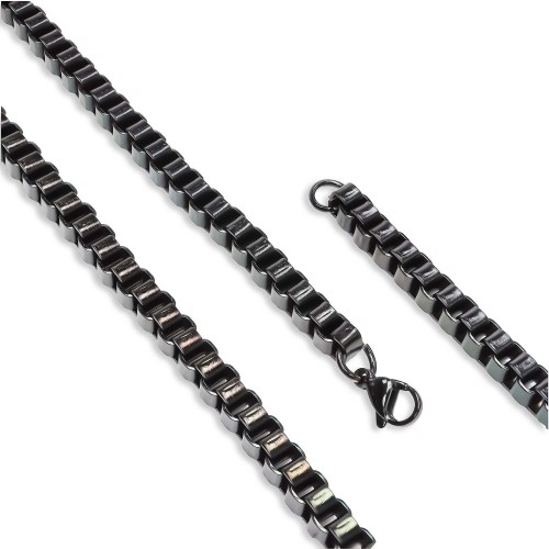 Kare Arnavut Çelik Kolye 6mm