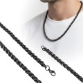 Siyah Renk Çelik Kolye 6Mm