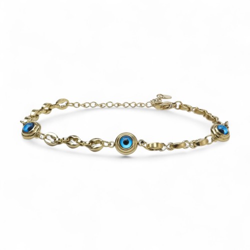 Göz Boncuklu Kadın Çelik Bileklik