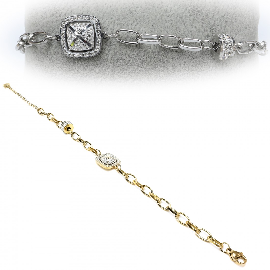 Objeli Kadın Çelik Bileklik