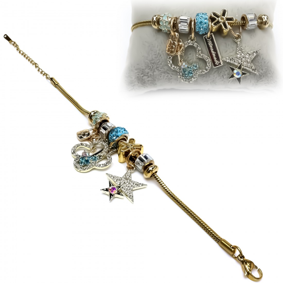 Kadın Pandora Çelik Bileklik