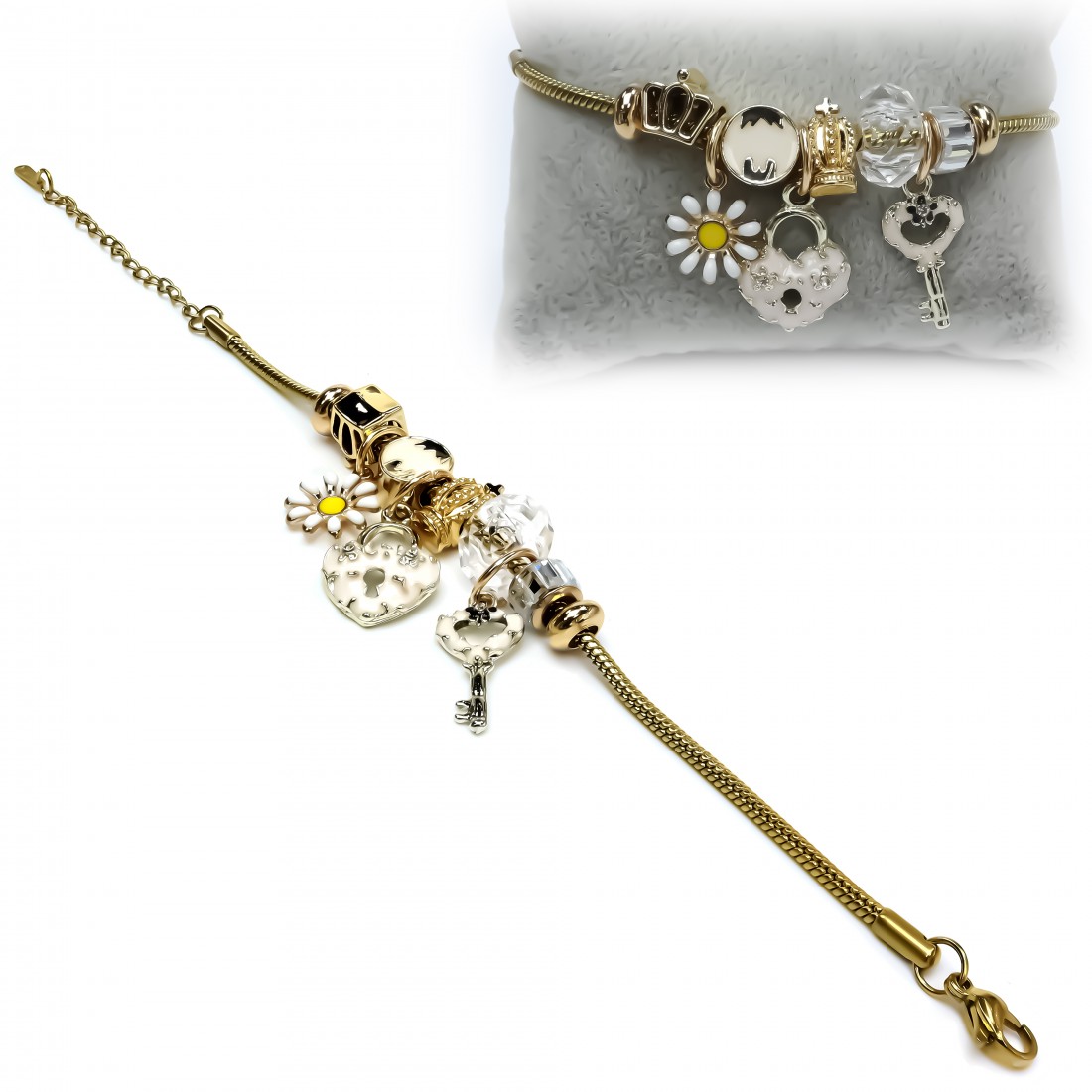 Kadın Pandora Çelik Bileklik