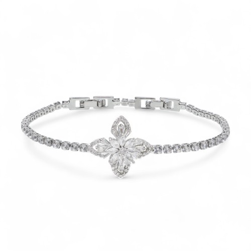 Yaprak Zirkon Taşlı Suyolu Bileklik