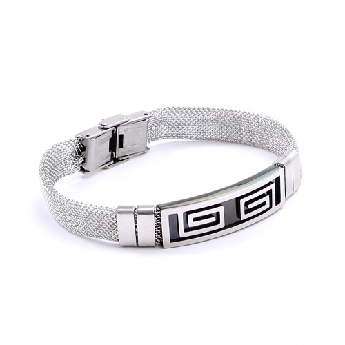 Hasır Kordonlu Çelik Bileklik