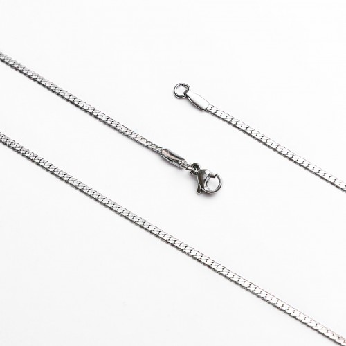 İnce Sık Geçmeli Çelik Kolye Modeli