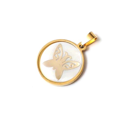 Kelebek Modeli Çelik Kolye Ucu