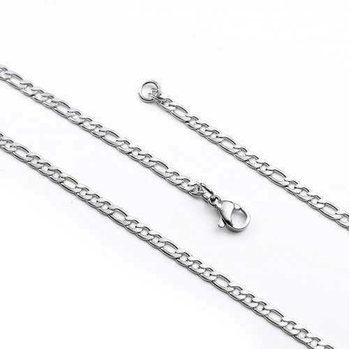 Küçük Boy Yassi Zincir Çelik Kolye Modeli