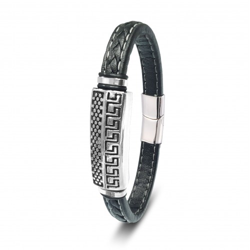 Motif Çelik Ve Deri Billeklik