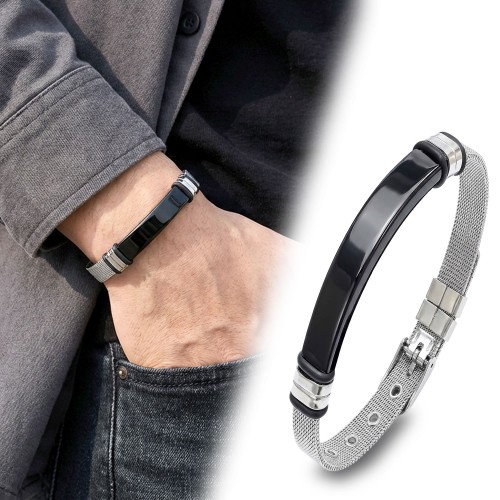 Kişiselleştirilebilir İsim Yazılabilir Ayarlanabilir Kordonlu Çelik Bileklik