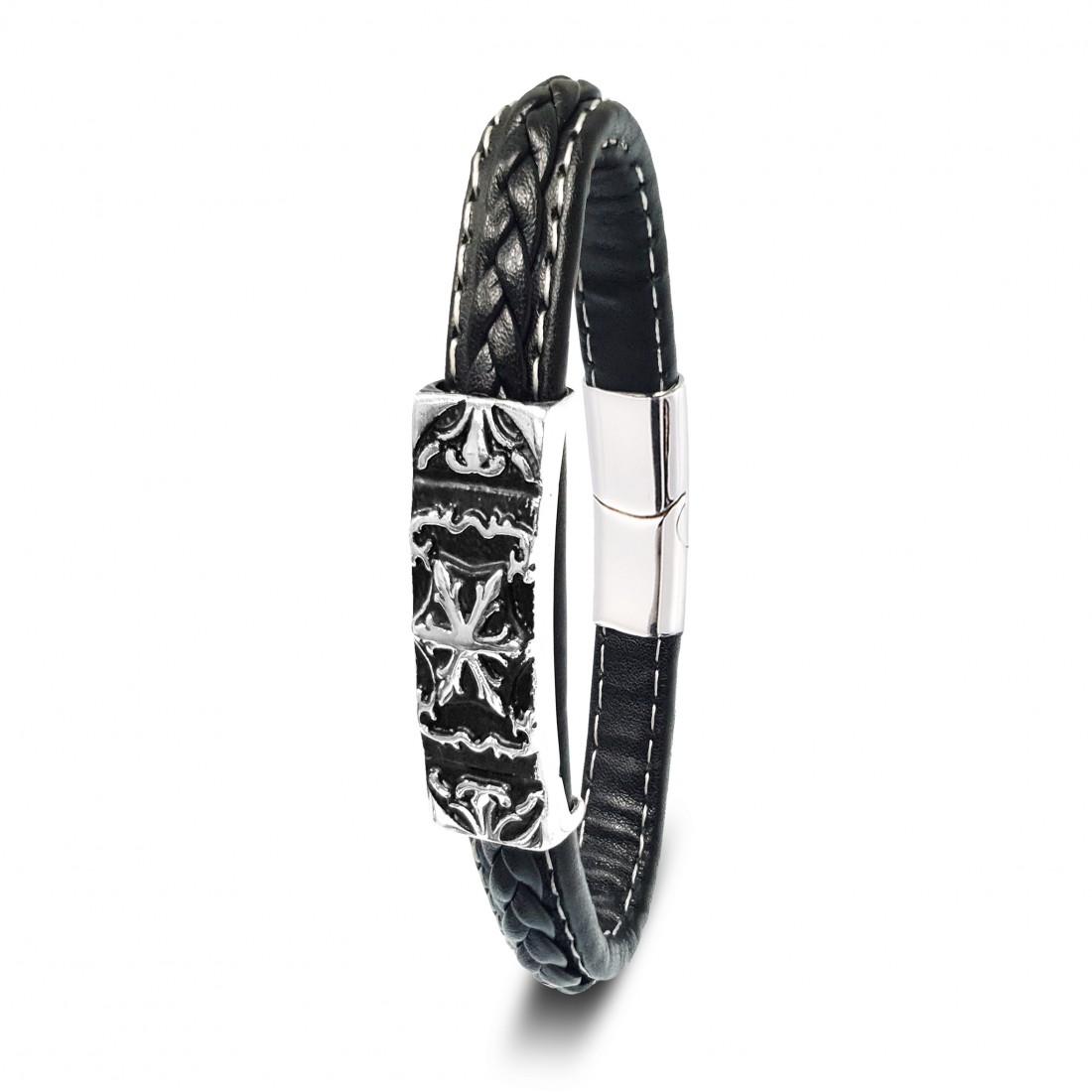 Toptan Yılan Motifli 316L Ayar Çelik Ve Orjinal Deri Billeklik Fiyatları